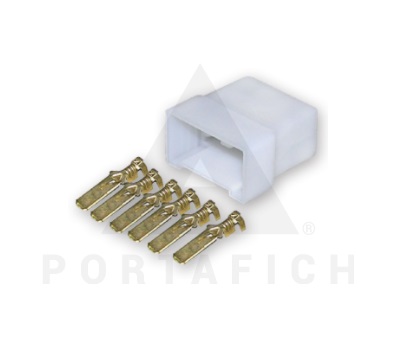 1512 - FICHA 6 VIAS HEMBRA CON TERMINAL PARA ARMAR